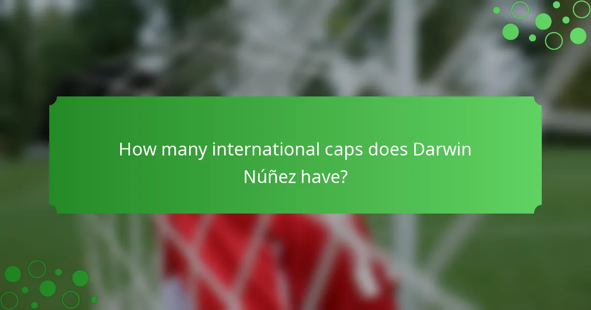 How many international caps does Darwin Núñez have?