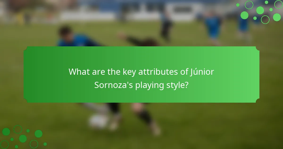 What are the key attributes of Júnior Sornoza's playing style?